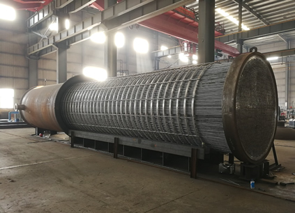 Double phase steel baffle rod heat exchanger